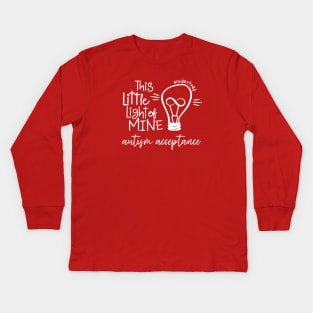 Autism Acceptance Red Instead Kids Long Sleeve T-Shirt